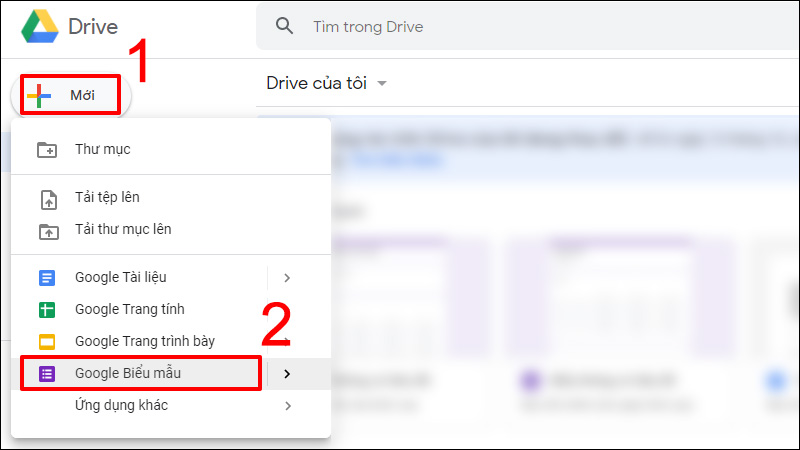 Tạo form đăng ký trên Google Drive